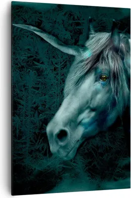 Produktbild von Bild auf Leinwand - Leinwandbild - Einteilig - Computergrafik Pferd Horn - 70x100cm - Wand Bild - Wanddeko - Wandbilder - Leinwanddruck - Wanddekoration - Leinwand bilder - Wandbild - PA70x100-0344