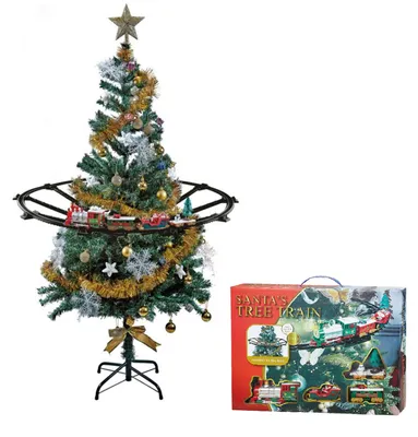 Weihnachtszug Zug Licht Sound Weihnachtsdekoration Ø87xL274cm Batterie