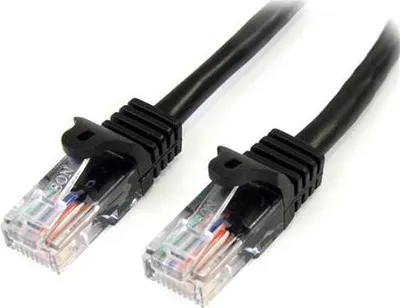 Produktbild von StarTech.com 7m Cat5e Ethernet Netzwerkkabel Snagless mit RJ45 - Schwarz, 7 m, Cat5e, U/UTP (UTP), RJ-45, RJ-45, Schwarz