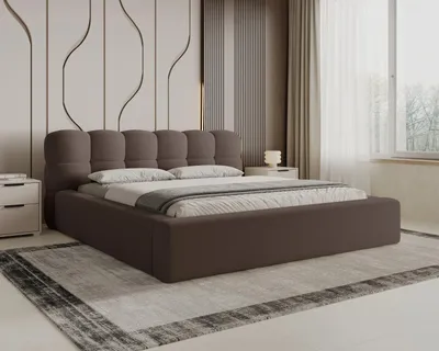 Produktbild von Chilly Möbel Design Bett Milan - Komfort Polsterbett mit Bettkasten, Metallrahmen, Stauraum und gepolstertem Kopfteil 160x200 cm / Bouclé / Braun