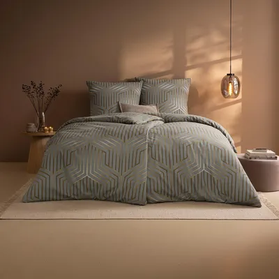 Produktbild von Estella Feinflanell Bettwäsche Daiano grau 155x220 cm + 80x80 cm