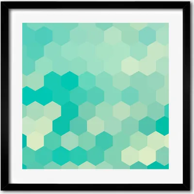 Produktbild von Bild - 50 cm x 50 cm - MDF - Rahmen, Wandkunst - Geometrischer Hintergrund