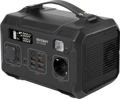 Obrázek produktu pro VOLTCRAFT WS-PS301 Powerstation 25500 mAh Fast Charge Nickel-Manganese-Cobalt Black (matná) Outdoor, LED svítilna, stavový displej, současné nabíjení a (VC-13096665)