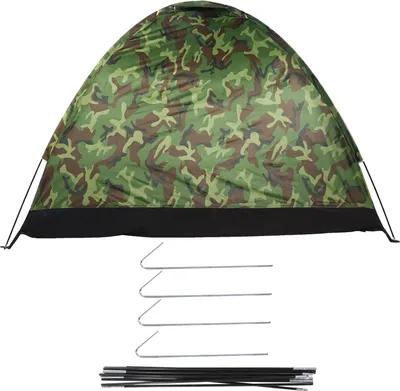 Image de Tente extérieure couleur camouflage, grande tente familiale étanche, protection UV pour le camping et la randonnée