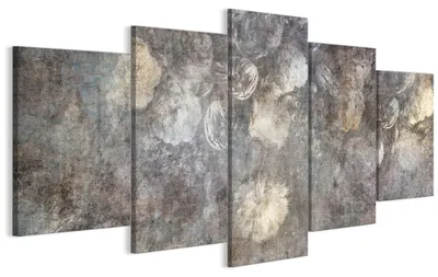 Produktbild von LUMASOUL Wandbilder Wohnzimmer 5-teilig Leinwandbild Blumen 18 100x50 cmMehrteilige Wanddeko für Schlafzimmer Flur Büro