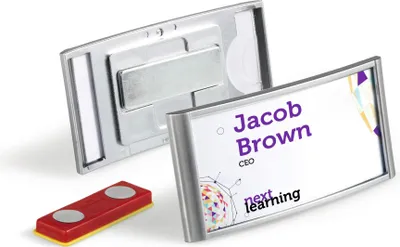 Produktbild von DURABLE Namensschild CLASSIC 30x65mm mit Magnet 10 St., 854023