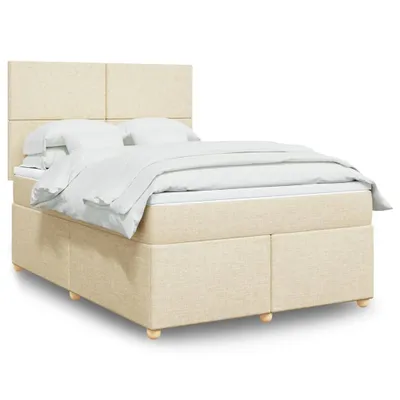 Produktbild von Maison Exclusive - Boxspringbett mit Matratze Creme 160x200 cm Stoff