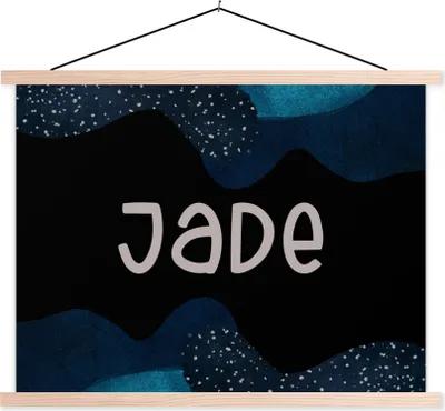 Produktbild von MuchoWow® Textilposter Jade - Pastell - Mädchen 120x90 cm mit holzfarbenen Rahmen - Magnetisch