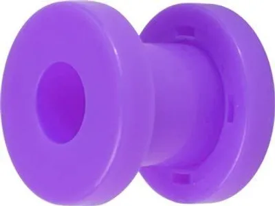 Produktbild von Ohr Flesh Tunnel Piercing Acryl Screw on Purple UV Neon.VFTPU.6mm
