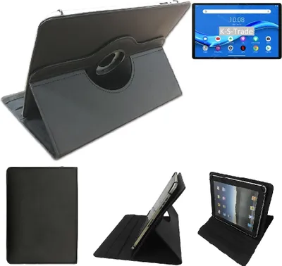 Produktbild von High quality kompatibel mit Lenovo Smart Tab M10 FHD Plus Wi-Fi Google Assistant Schutz Hülle 360° Tablet Case Schutzhülle Flip Cover  schwarz.