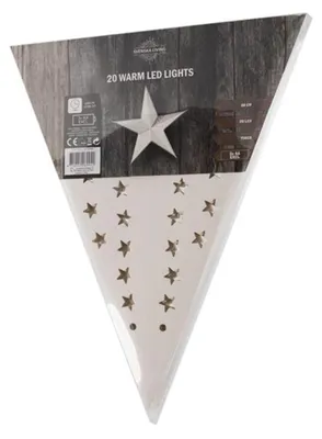 Image de Papier décoratif « Étoile de Noël et flocons de neige », 60 cm, blanc, 20 LED chauffantes