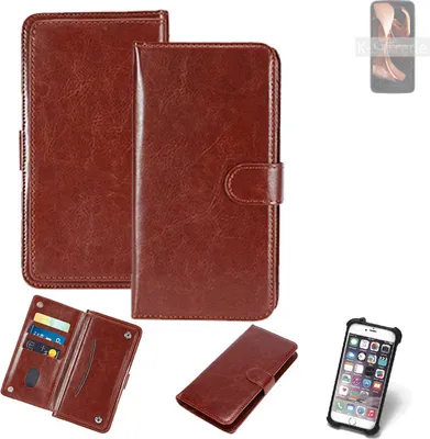 Produktbild von K-S-Trade 360° Hülle kompatibel mit Motorola Razr 2022 braun Kunstleder Case BookCase WalletCase Kunstlederederhülle Handyhülle, Rundumschutz