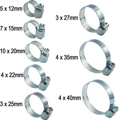 Produktbild von 40x Schlauchschellen Schlauchklemmen Schlauchschellen Rohrschellen Schellen Set