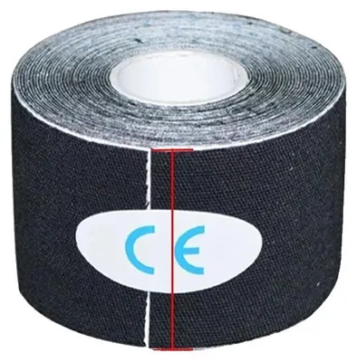 Obrázek produktu pro Kinesio páska, elastická podpora svalů, voděodolná a prodyšná, černá, 5 cm x 5 m
