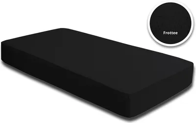 Produktbild von 2er Pack Frottee Spannbettlaken Spannbetttuch 90x200 140x200 180x200 Baumwolle, Größe:90x200 cm - 100x200 cm, Farbe:Schwarz