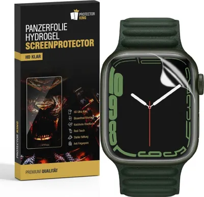 Produktbild von 1x HYBRIDGLAS für Apple Watch 7 41mm FULL CURVED Displayschutz Panzerfolie Panzerglas Schutzfolie Schutzglas HD Klar