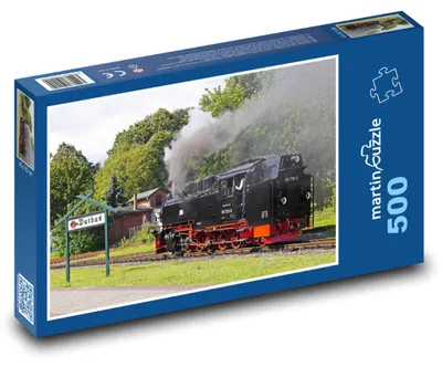 Produktbild von Puzzle 500 Dampflok am Bahnhof Putbus - martinpuzzle
