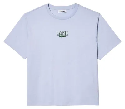 Image de Lacoste - T-shirt pour femme, coton, style décontracté GT16428 (32 DE) (bleu)