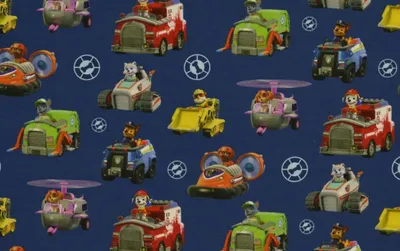 Produktbild von Jerseystoff Meterware Disney Paw Patrol Hunde blau bunt