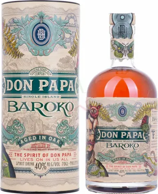 Produktbild von Don Papa Rum Baroko 40,00 %  0,70 lt.