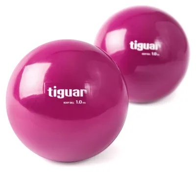 Produktbild von tiguar Gewichtsbälle 1 kg (2er-Set)  Lila  Trainingsbälle für Fitness, Physiotherapie & Reha, sandgefüllt, , ideal für sanftes Krafttraining & Mobilisation