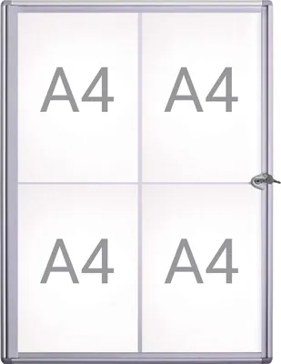 Produktbild von MAUL Schaukasten MAULextraslim Hochformat 4 x A4 Aluminium 3.1 x 49 x 65.1 cm silber