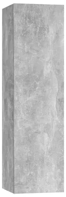 Image de Meuble TV suspendu, meuble mural, étagère murale, couleur gris béton, 30,5 x 30 x 110 cm