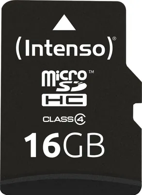 Produktbild von Intenso 16 GB microSDHC Karte Class 4 inkl. SD-Adapter