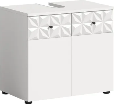 Produktbild von xonox.home Waschbeckenunterschrank Prisma weiß Melamin B/H/T: 35x187x34cm