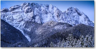 Produktbild von Tulup Glas-Bild -140x70- Wandkunst Dekorative Wand für Küche & Wohnzimmer - Landschaften - Giewont Tatra - Blau