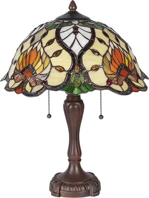Produktbild von Clayre & Eef Tiffany Tischlampe Ø 40x50 cm Grün Glas