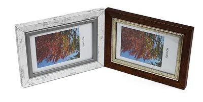 Obrázok produktu pre GALÉRIA multirám FLASH na fotografie 10x15cm DOUBLE horizontálne/biela/hnedá