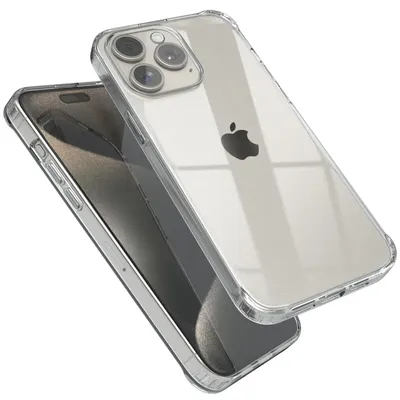 Produktbild von EAZY CASE Clear Hülle kompatibel mit Apple iPhone 15 Pro Max, Schutzhülle Silikon, dünnes Cover, Slimcover Handyhülle, Backcover Transparent