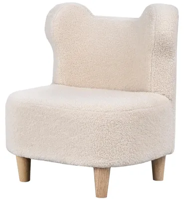 Produktbild von Kindersessel, Plš¹schsessel mit B?renohren, Fleece-Bezug, Schaumstoff, Beige
