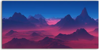 Produktbild von Coloray Canvas 120x60  Wandbild Leinwand Bilder Spitzenwerte Berge bei Sonnenuntergang