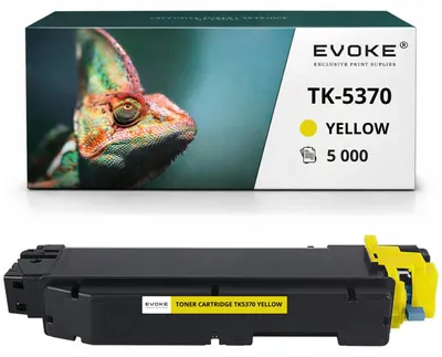 Obrázok produktu pre Evoke tonerová kazeta kompatibilná s tlačiarňou Kyocera TK5370 Y 1T02YJBNL0 Y, žltá, výtlačnosť 5 000 strán, kompatibilná s modelmi ECOSYS MA3500cifx, MA3500cix a PA3500cx