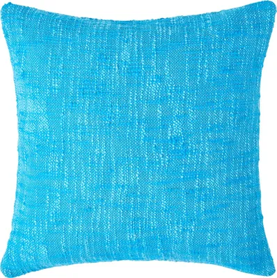 Produktbild von HOMESCAPES Kissenhülle Nirvana türkisblau – Deko-Kissenbezug 45x45 cm, 100% Baumwolle im Slub-Design