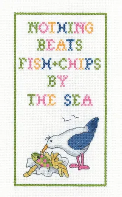 Obrázek produktu pro Souprava pro vyšívání křížkem Heritage Aida "By the sea (A)", počítaný vzor, KSBS1653-A, 11x20,5cm