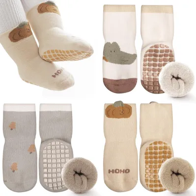 Produktbild von Simpeak 3 Paar Socken Baby, ABS Socken Baby Anti Rutsch, Rutschfeste Babysocken Junge Mädchen, Stoppersocken Baby, 12-36 Monate
