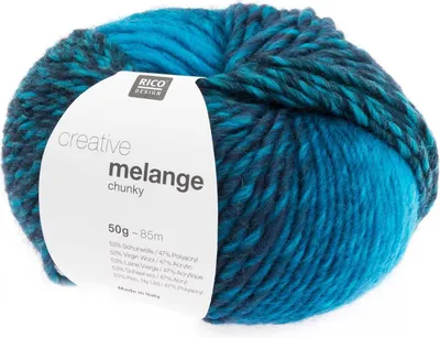 Produktbild von Rico - Creative Melange Chunky 0010 türkis blau