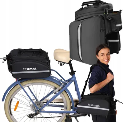 Produktbild von FIT4MED | Fahrradtasche - Schwarz - 35l - Wasserdicht - Erweiterbar