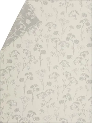 Produktbild von David Fussenegger Wohndecke Jade 'floral' 150 x 200 cm Filz - Hellgrau
