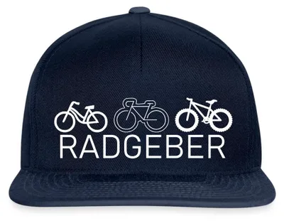Produktbild von Spreadshirt Radgeber | Fahrradhumor Snapback Cap, One size, Navy/Navy
