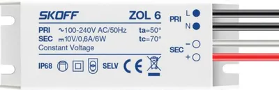 Obrázek produktu pro SKOFF Trafo ZL-006-C-1-1 LED napaječ 10V/6W ZOL 6