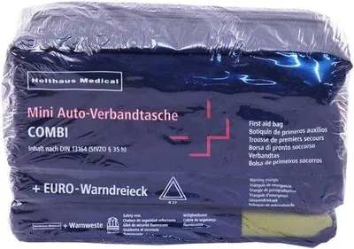 Produktbild von Famanu Verbandskasten 3-in-1 mit Warndreieck und Sicherheitsweste - DIN 13164