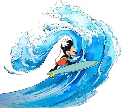 Zdjęcie produktu dla Disney fototapeta Mickey Mouse niebieskim,czerwonymIbiałym - 612097 - 300 x 280 cm