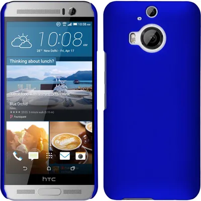 Produktbild von PhoneNatic Case kompatibel mit HTC One M9 Plus - Hülle blau gummiert Hard-case + 2 Schutzfolien
