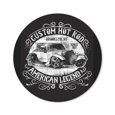 Produktbild von MuchoWow® Mauspad Mousepad Mancave - Auto - Retro - Schwarz - Weiß 40x40 cm - Mousepads - Maus Mat - Pad - Mausunterlage - Schreibtisch Accessoires