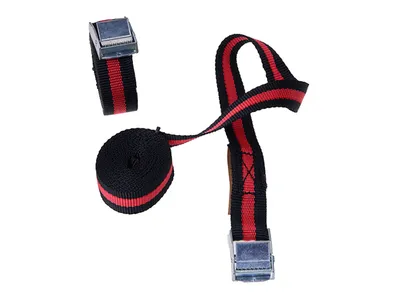 Produktbild von 2x Lasten- Verzurrgurt 2,5M Zugfestigkeit 75 kg Duo250 schwarz rot Spanngurte