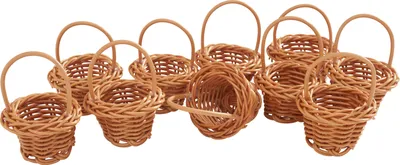 Produktbild von VBS XXL Mini Körbchen Set 10 Stk 4.7 cm Durchmesser 6.5 cm Höhe